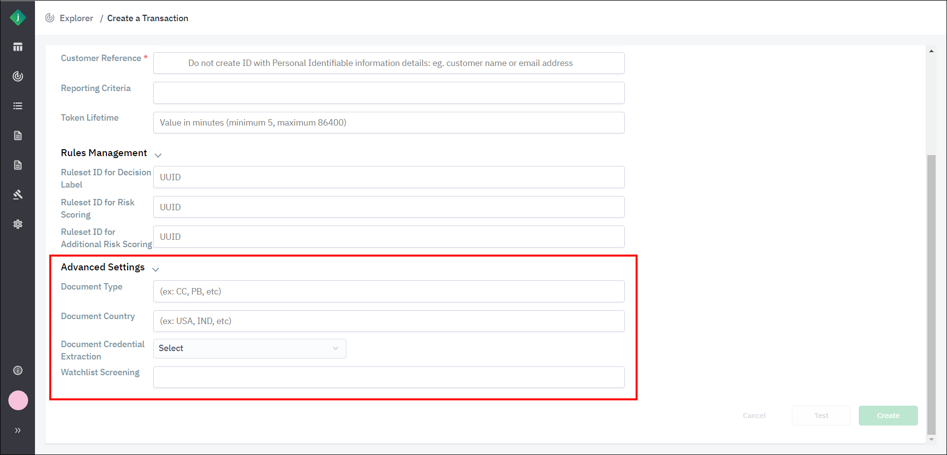 Advanced Settings