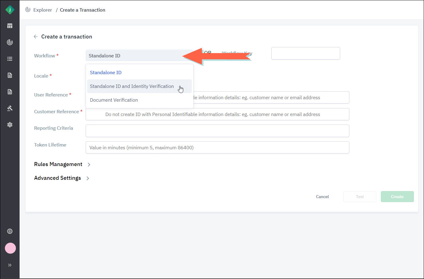 Select Workflow